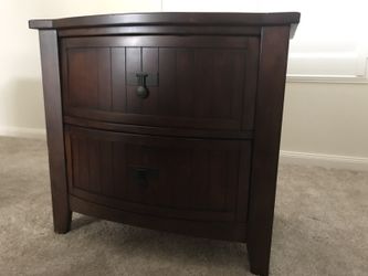 Oversized solid wood nightstand