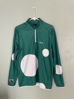 OAKLEY "S75" Polka Dot 1/4 Zip Technical Pullover Track Jacket — US Small / JPN Medium