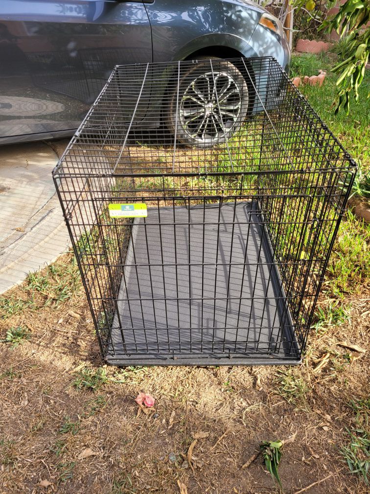 XL 2 door folding Dog crate dog cage