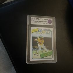 Graded 10 Ricky Henderson Rookie Card 