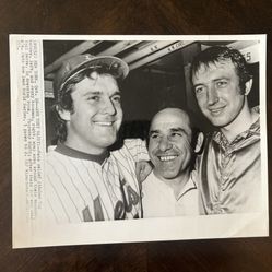 Rare, Vintage McGraw, Berra, Koosman AP Wire Photo. Negotiable 