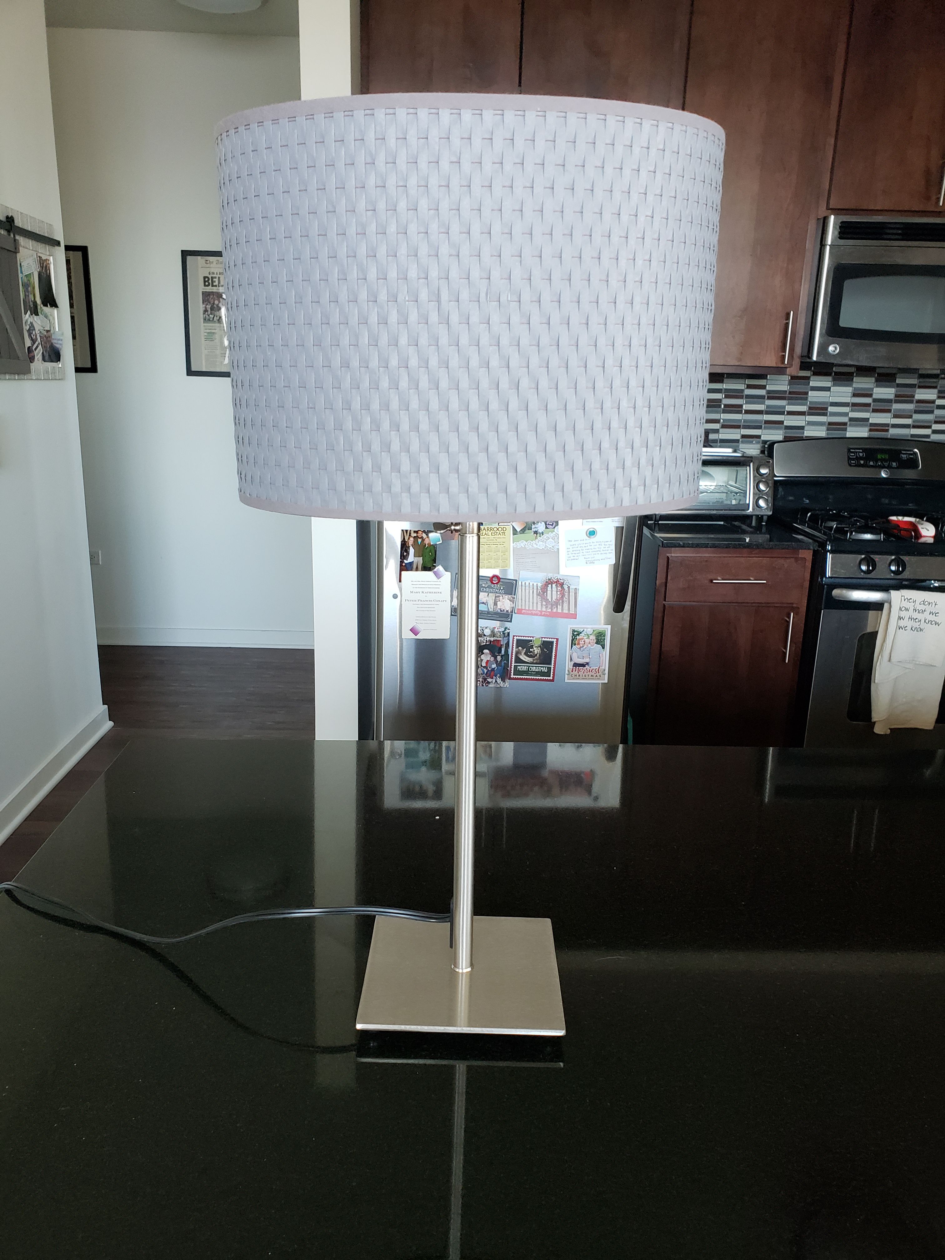 Gray table lamp