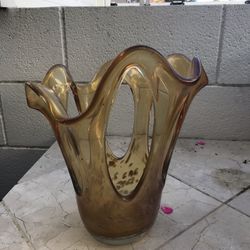 Blown Glass Candle Holder
