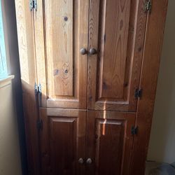 Wood Armoire 