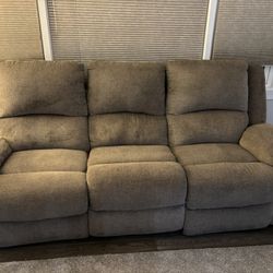 Five Seat recliners loveseat, sofa, and chair