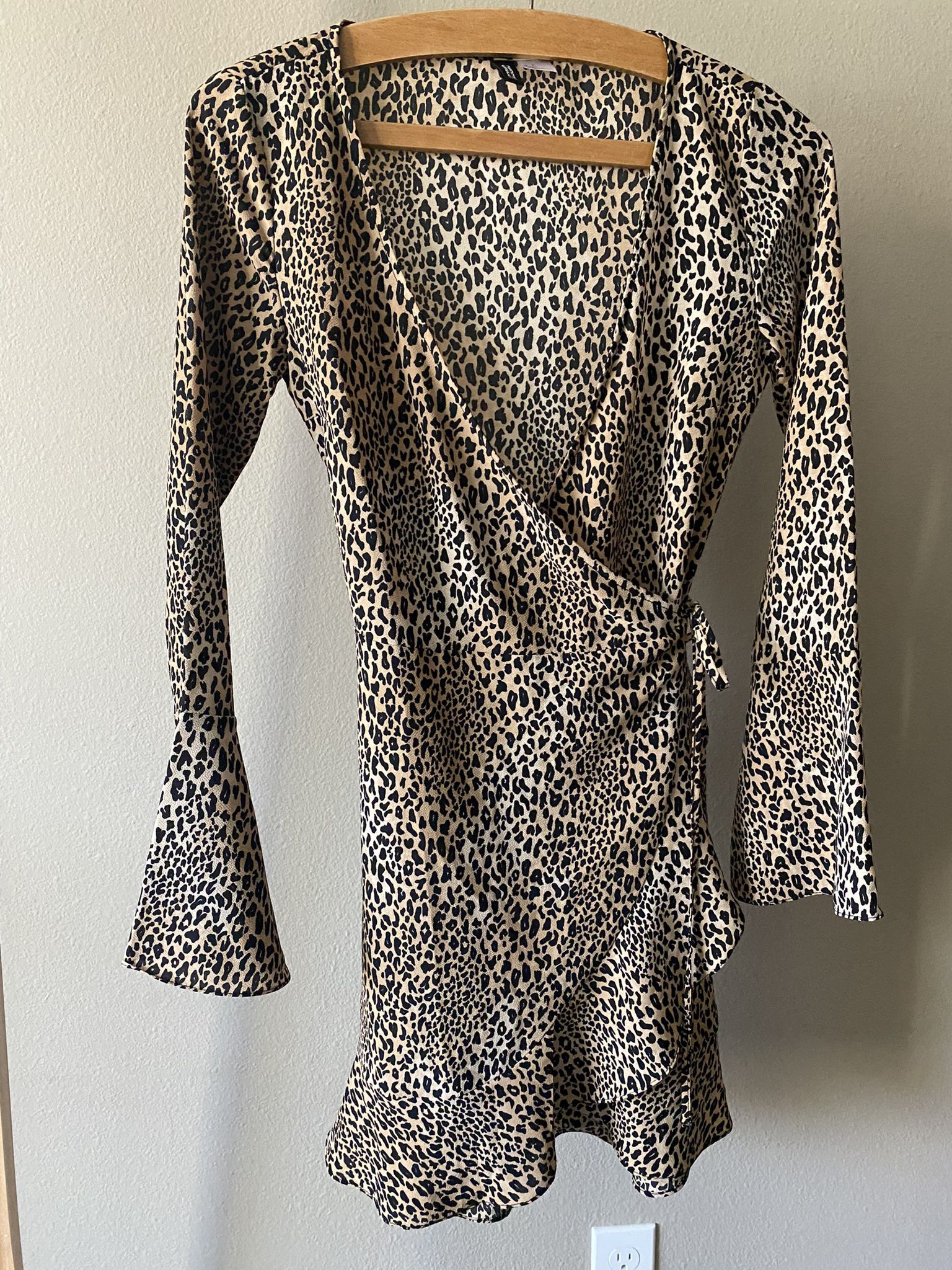 Leopard Wrap-Around Cocktail Dress  by H&M - NEW