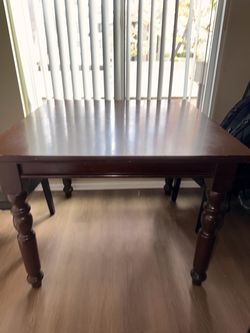 Dark Wood Dining Table Square