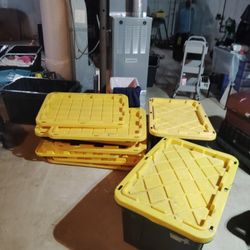 Black And Yellow Storage Tubs 