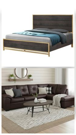 ⚡️FLASH SALE!⚡️Brand new king size bedframe and sectional