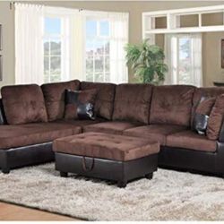 New Sectional And Ottoman 