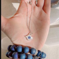 Protective Eye Necklace! Evil Eye 🧿. Stunning Swarovski crystals.