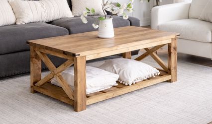 Beautiful handcrafted farmhouse coffee table
