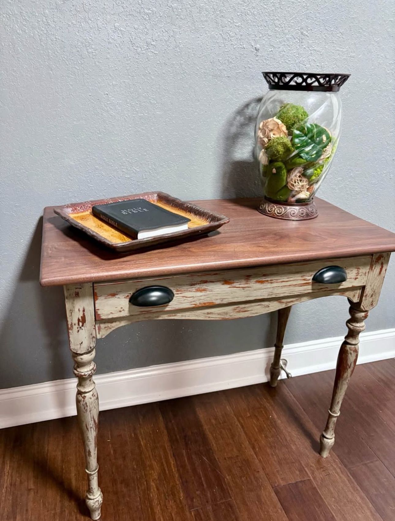 Rustic Refinished Console Table – Farmhouse Entryway Accent