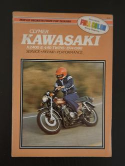 VINTAGE CLYMER KAWASAKI KZ400 & 440 TWINS 74'-80' SERVICE MANUAL M 355