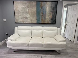 Sofa blanco moderno de 3 puestos