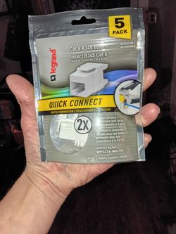 Legrand Cat 6 RJ45 Keystone Jack 5-Pack