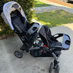 Baby Trend Double Stroller With Car Seats