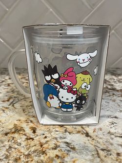 HELLO KITTY & FRIENDS TRAVEL GLASS WITH SLIDE CLOSE LID