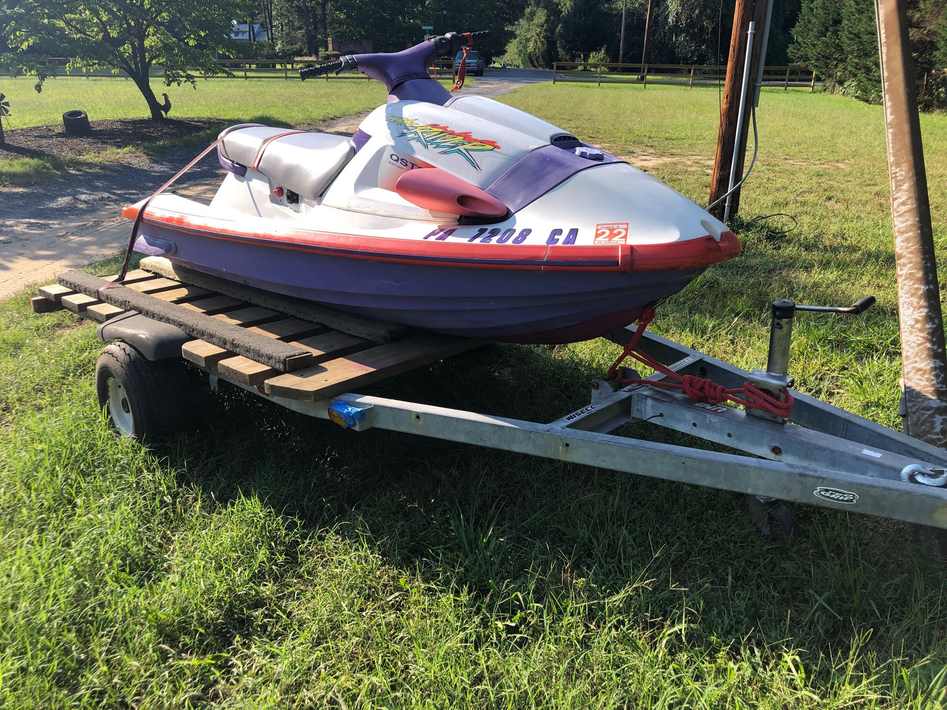 Jetski and trailer