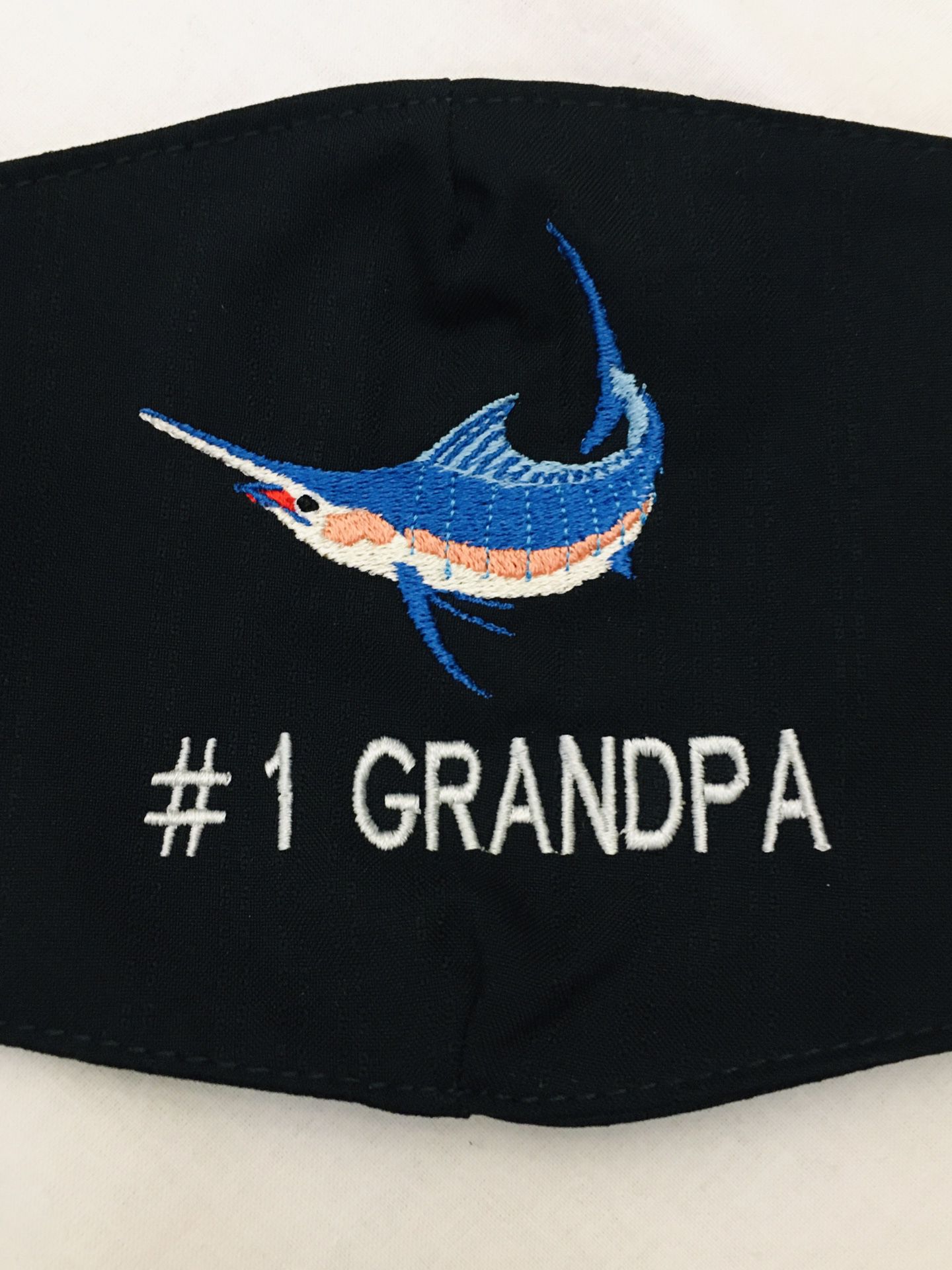 Face Mask QUALITY Mexico Embroidered Marlin fish with filter like 3D