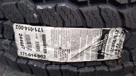4 New 275 55 10 Cooper A/T Todo Terreno Free Installation