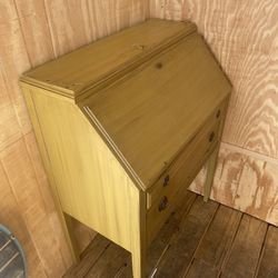 Vintage antique early 1900s French style REAL SOLID WOOD secretary desk/cabinet drop front