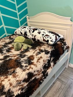 Full Size Bedroom Set – Bed Frame + Dresser w/ Mirror