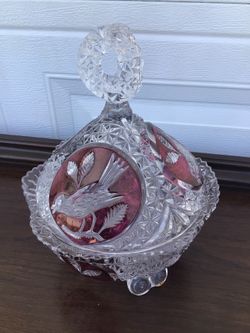 Vintage crystal jar