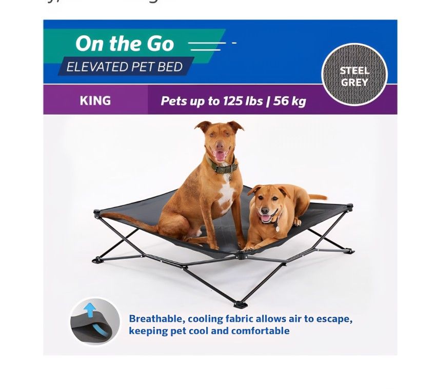 Coolaroo On-The-Go Elevated Dog Bed