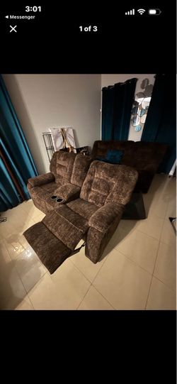 Sofa and loveseat recliner set