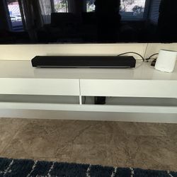 White Wall-Mounted TV Stand