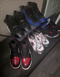 5 Pairs of Shoes ( Air Nike, New Balance) Size 13 Boys