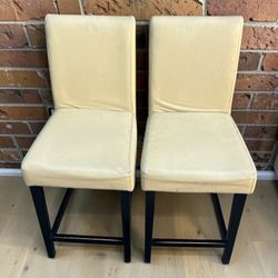 Pair of Bar Stools | Beige Counter Height Chairs – Only $10!