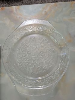 Princess house Autumn pie plate frosted