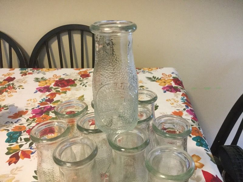 11-8oz milk type bottles