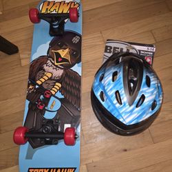 Skateboard With Helmet 