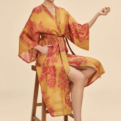  New Powder Designs Kimono Gown Wrap Robe