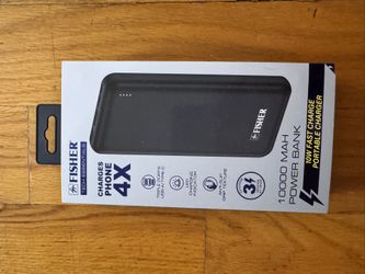Fisher 10000 Mah Portable Power Bank Charger