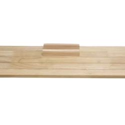 Natural Finish Wood Bath Caddy Tray ~30" Length w/ Wine Glass Candle Phone Slots