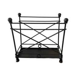 Italianate Style Metal Magazine Rack