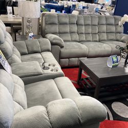 Reclining Sofa/loveseat With Built In Bluetooth 🌟🩶 $1,899