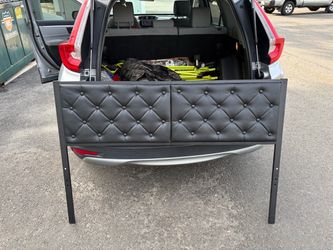 Black headboard metal frame leather head - like brand new