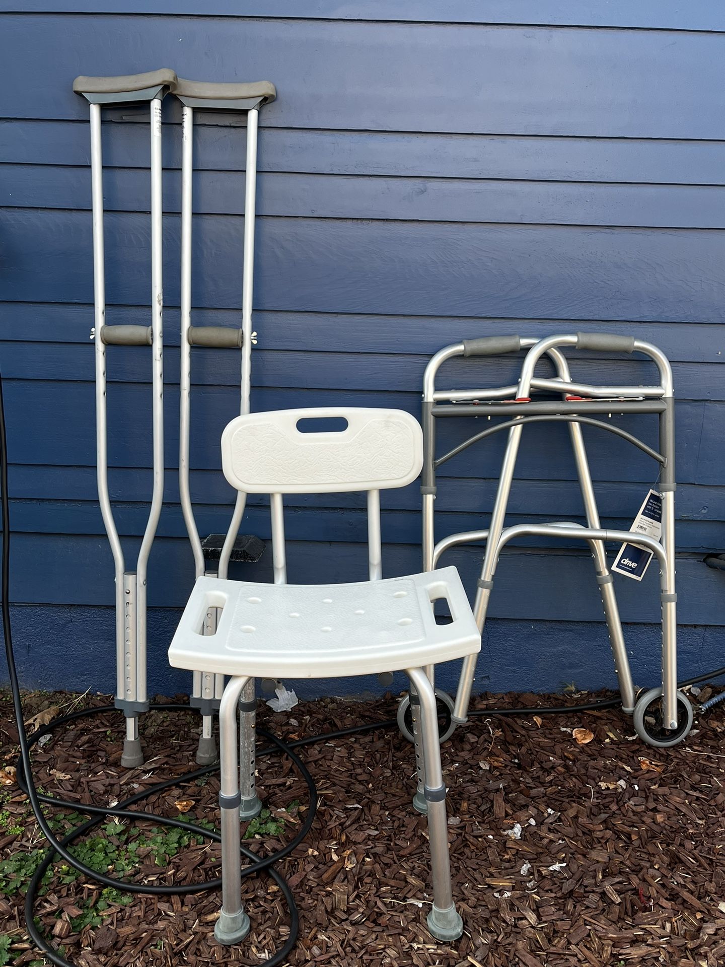 Crutches - Walker - Bath Chair Set