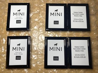 Mini Metallic-Finish Studio Decor Photo Frames (lot of 4)