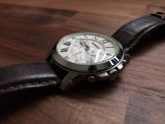 Fossil Grant Chronograph Brown Leather Watch