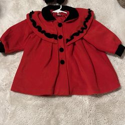 Suéter Para Niña De Navidad Rojo Es Una Gabardina 