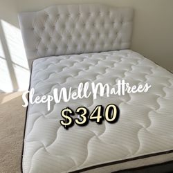 New Queen Bed Frane with Mattress