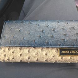 Creme And Black Jimmy Choo Clutch 