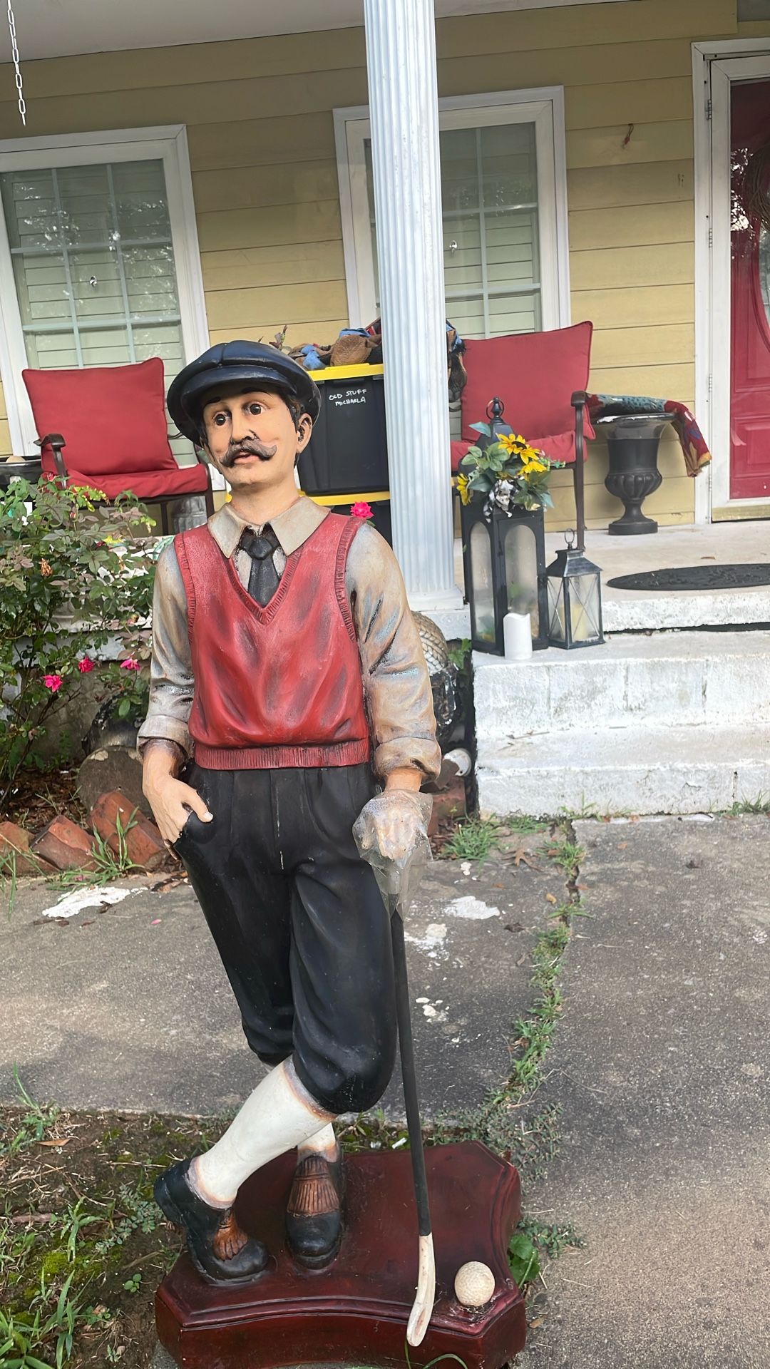3in Tall vintage golfer 