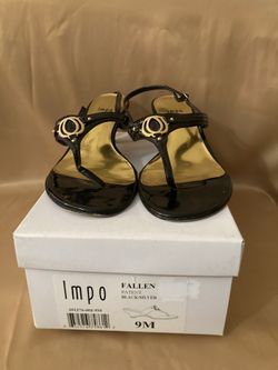 IMPO (FALLEN) Black Sandal w/ Gold Buckle *SALE*